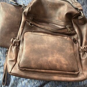 Cocinielle Brown Leather Backpack